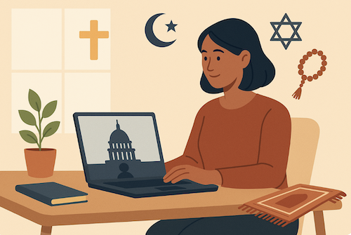 An image representing OPM's new religious accommodation telework rule.
