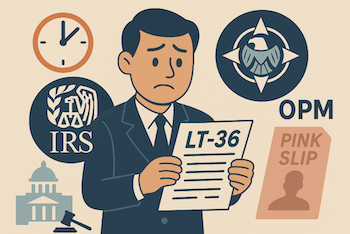 IRS LT-36 letters to federal employees about back taxes